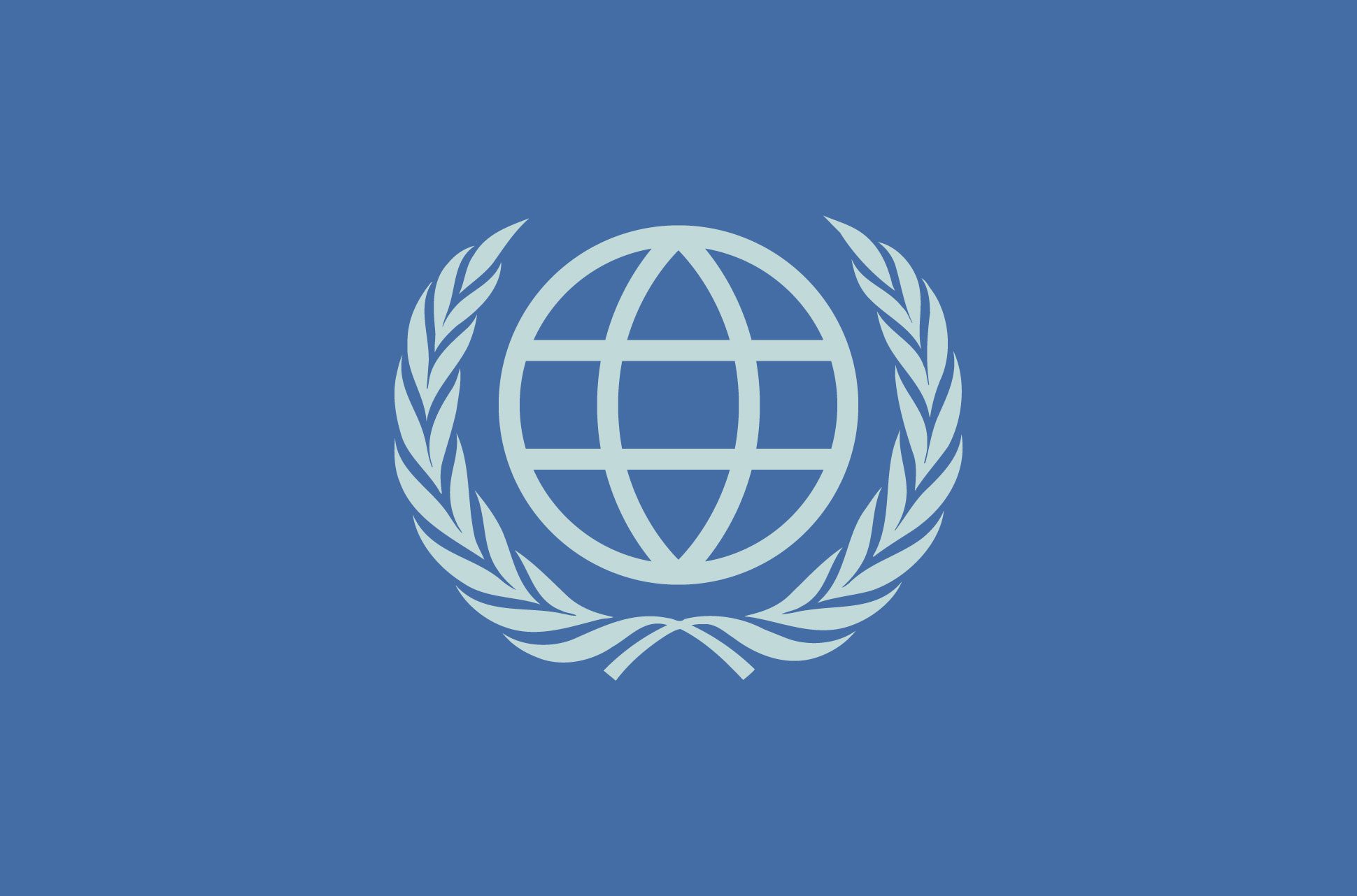 Globe symbol with laurels