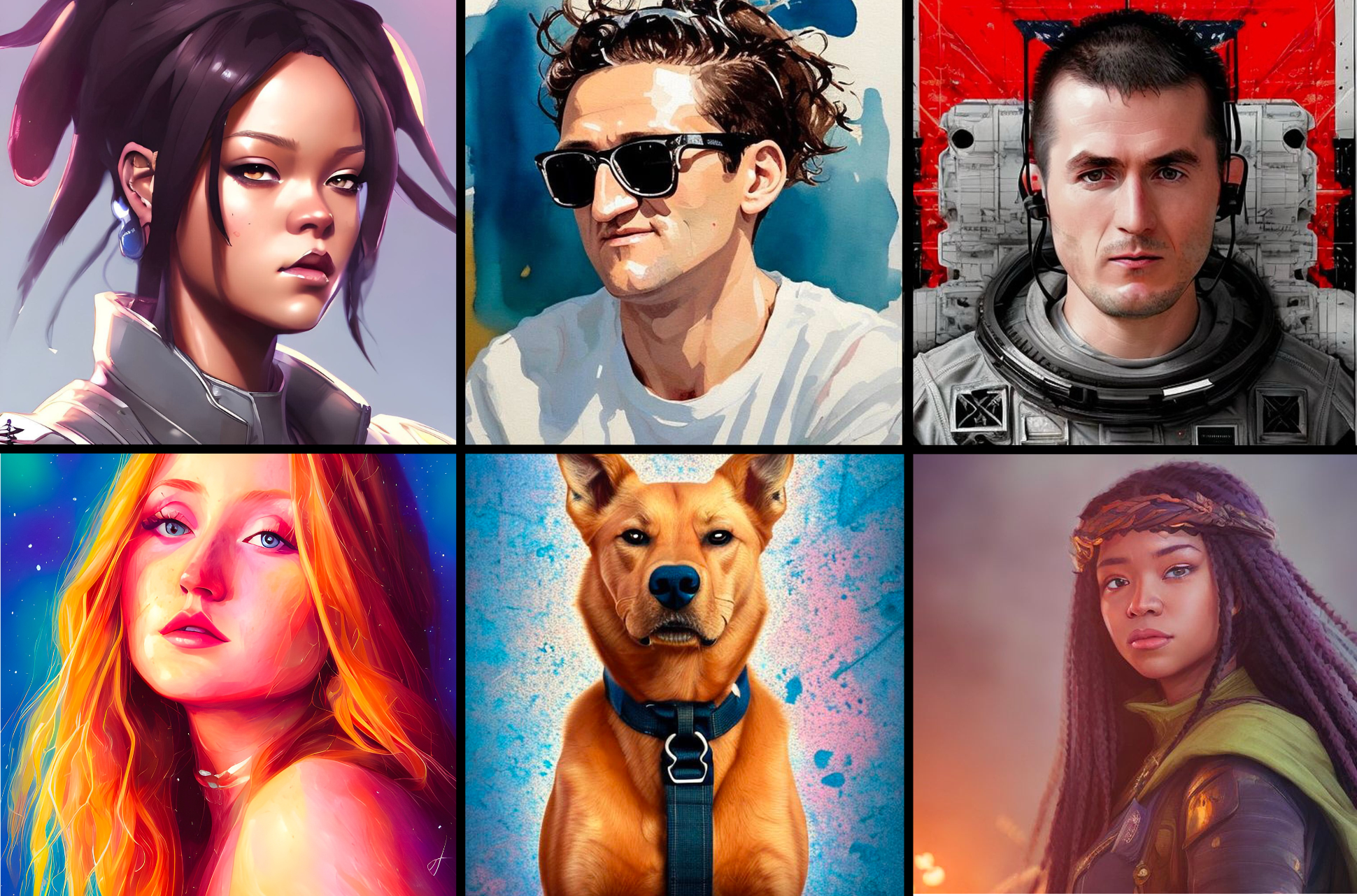 Examples of the Lensa app