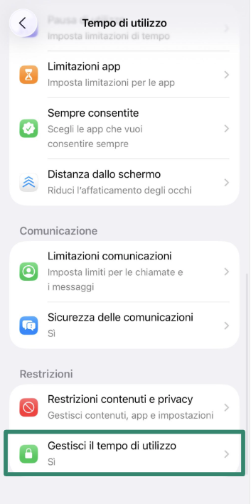 iPhone Settings screen with “Family” option highlighted under Apple ID.