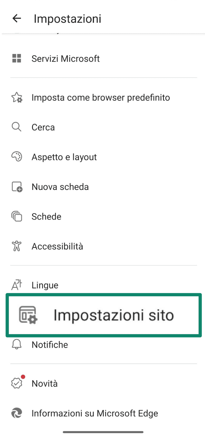 Go To Site Settings It