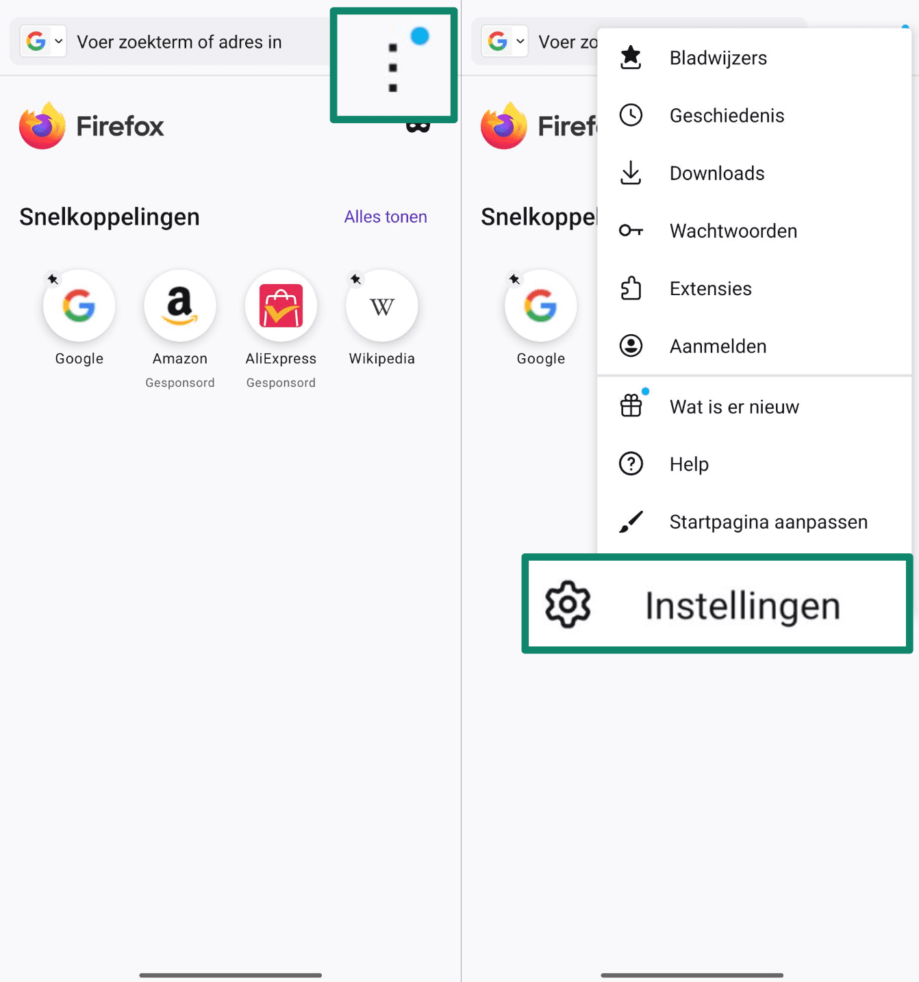 Tap Settings Firefox Nl