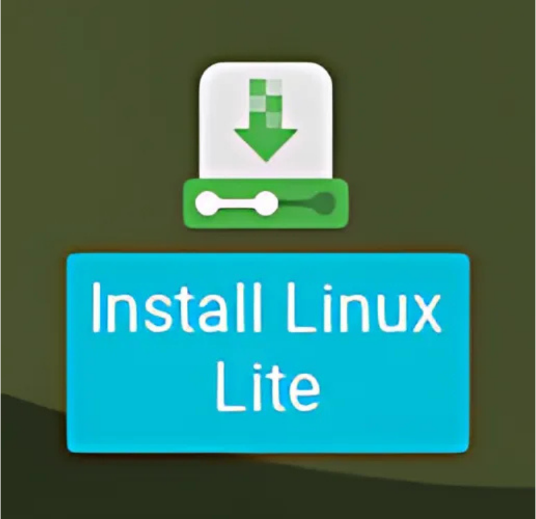Intall Linux Lite icon against desktop background