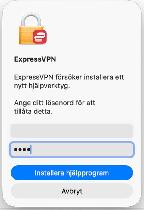 The Install Helper prompt on Mac.