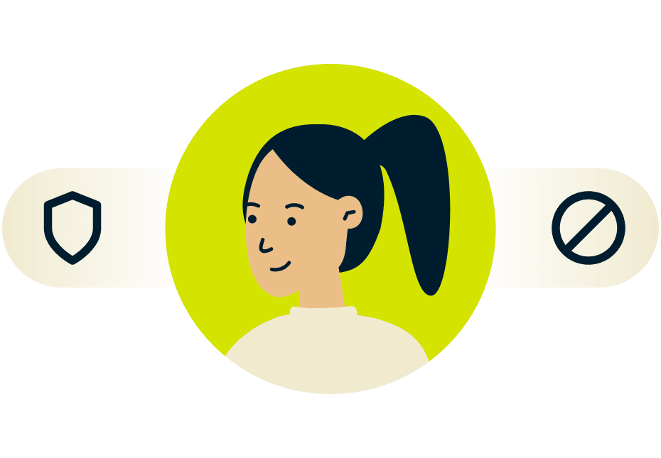 advanced protection ad blocker illustration feature website webpage blocking