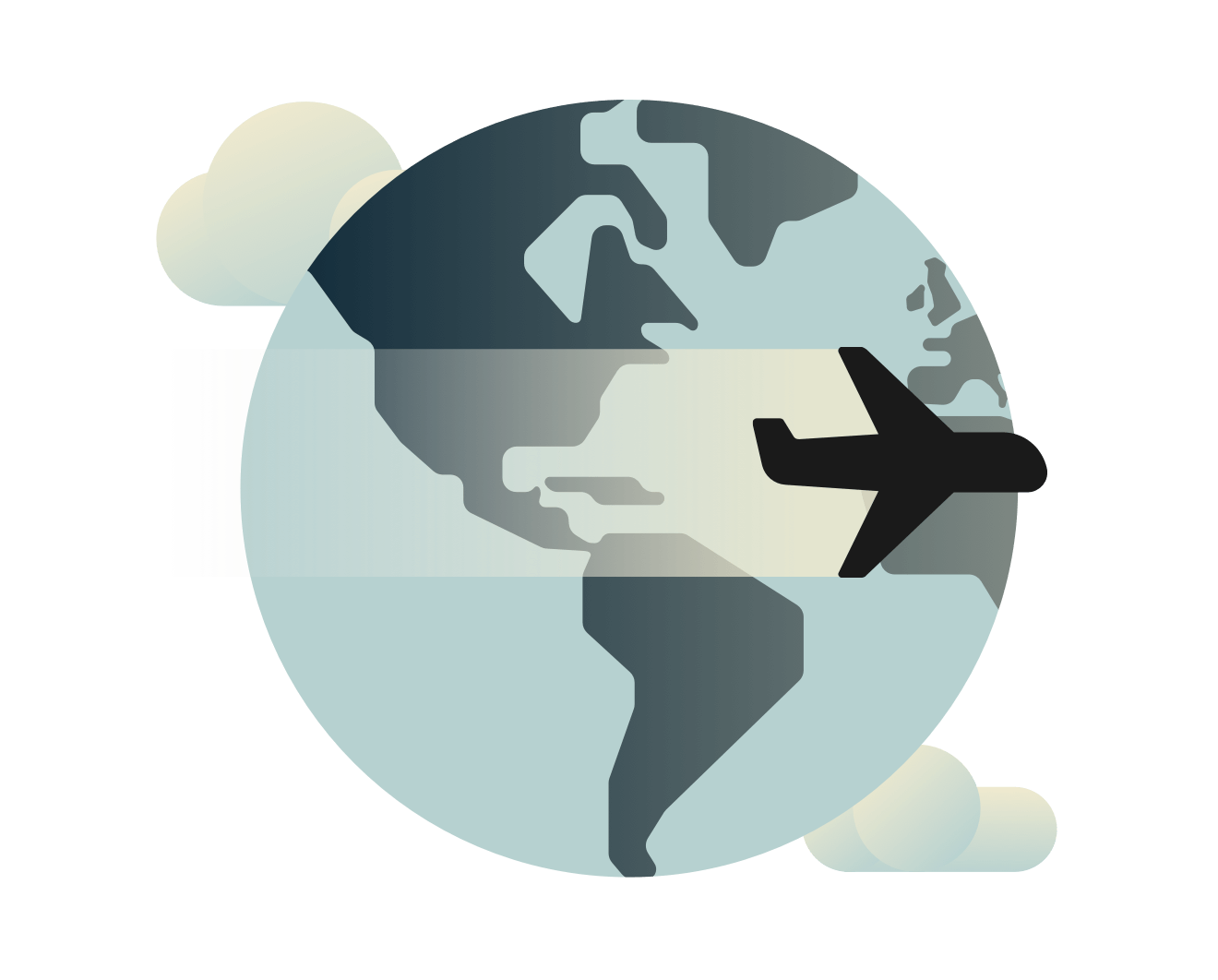 מטוס הטס בשמי העולם.