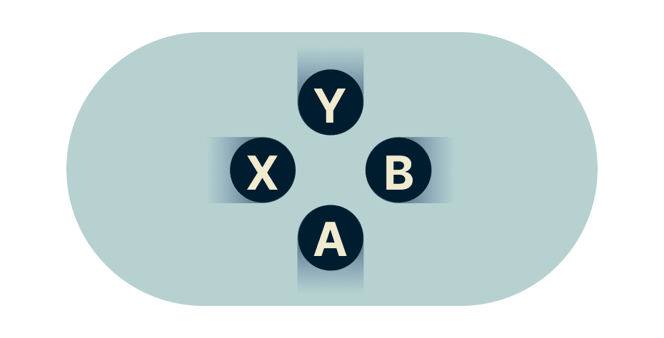 テレビゲームのボタン。