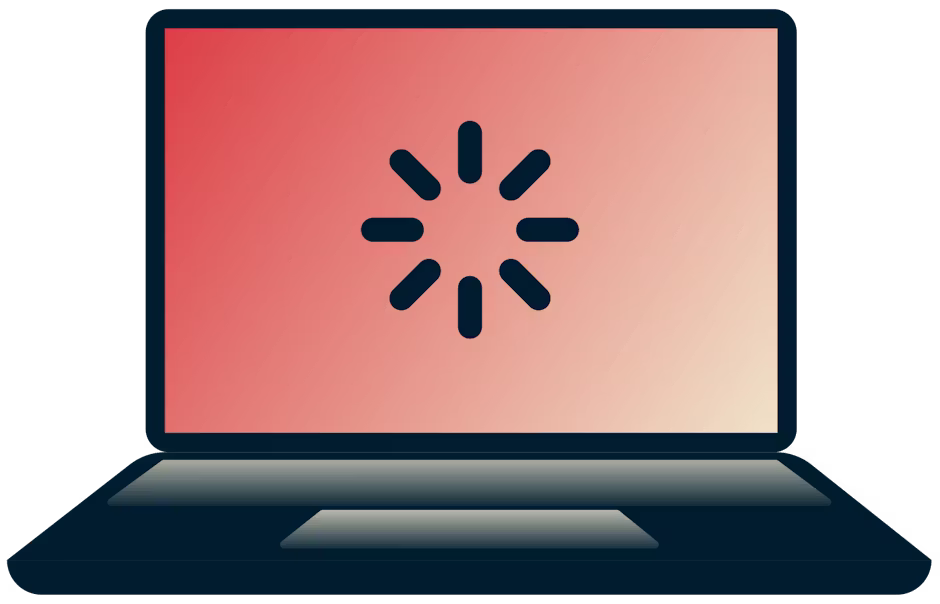 En bærbar computer med buffering.