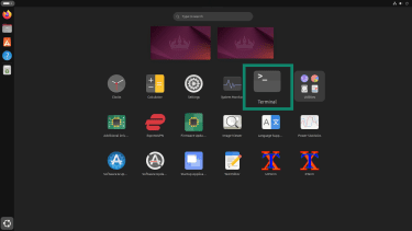 Computer screen showing an open Linux Terminal.