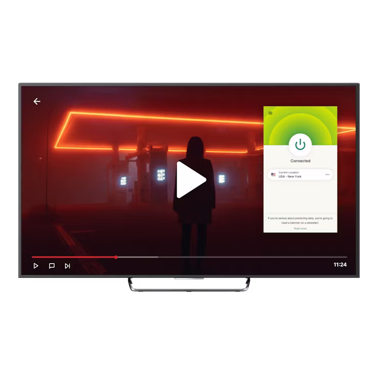 Интерфейс Netflix с VPN.