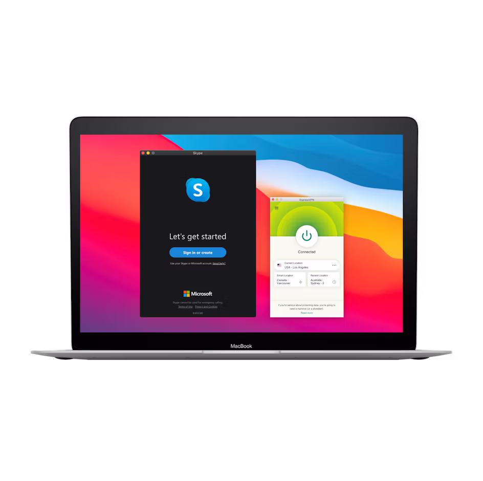 Интерфейс Skype с VPN.