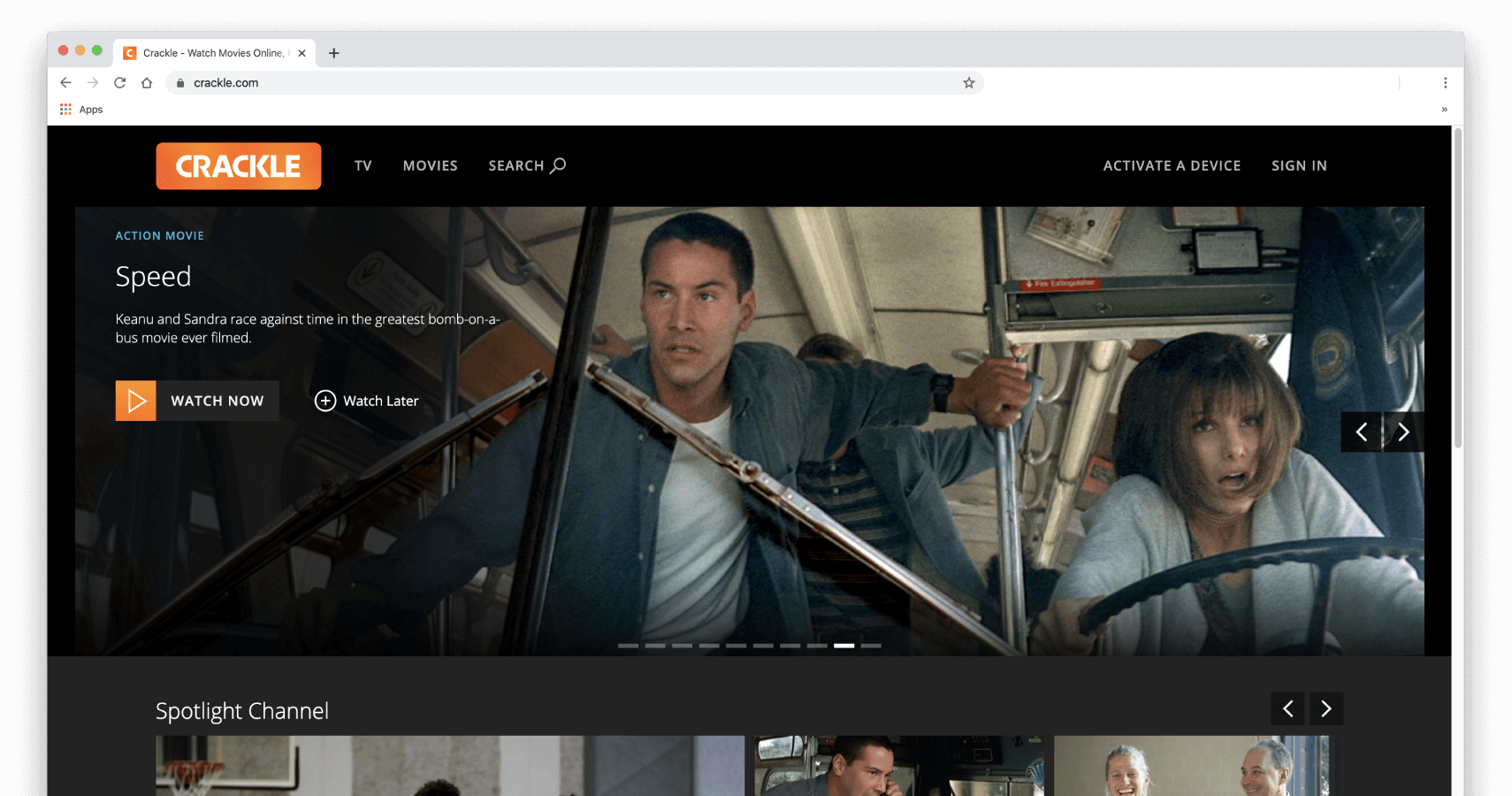 Crackle sur un écran de PC.