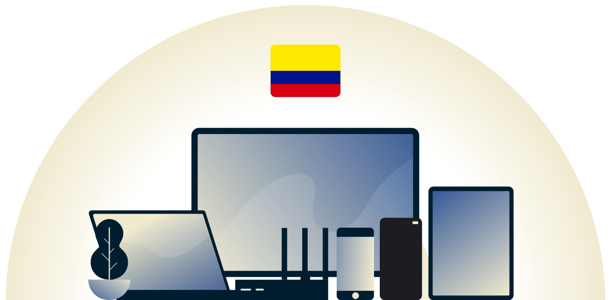 Colombia VPN protecting a variety of devices.
