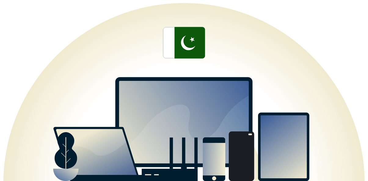 Pakistan VPN protecting a variety of devices.